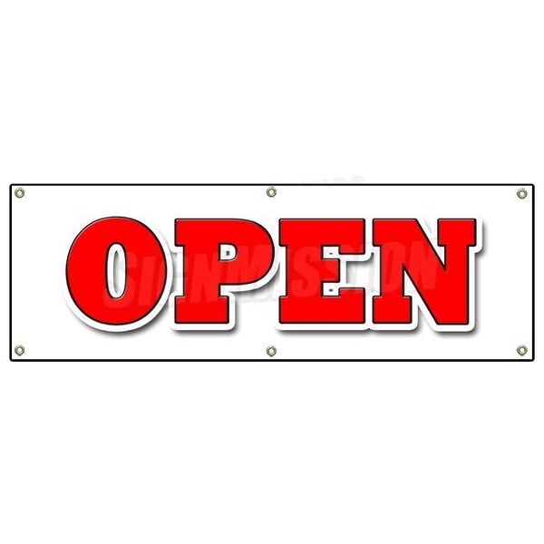 Signmission OPEN BANNER SIGN grand opening new store for business shop sale retail B-72 Open - main